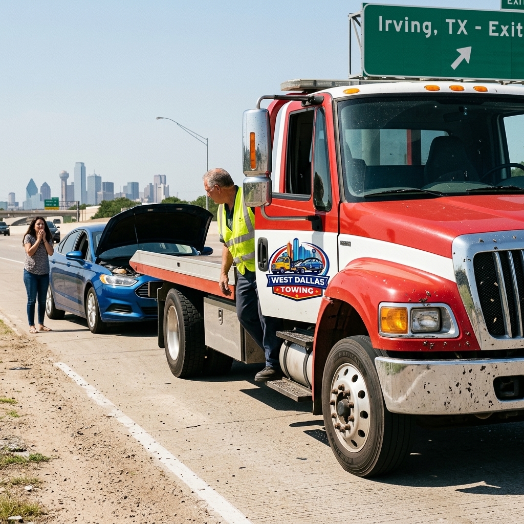 Car lockout service technician arriving to assist Dallas driver